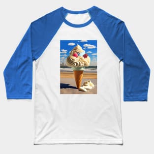 Big ice cream cone on the Beach Baseball T-Shirt